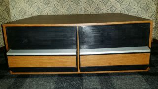 Vhs Vtg Tape Storage 2 Drawer Wood Grain Movie Holder Case Holds 24 Good Shape