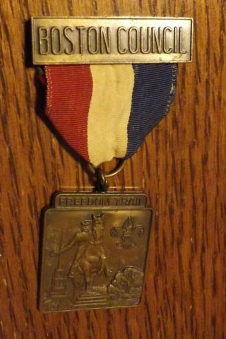 Vintage Boy Scout Pin Medal Boston Council Freedom Trail