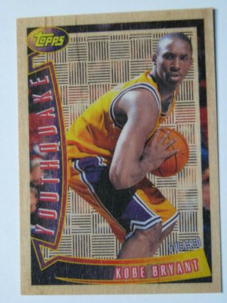 Los Angeles Lakers 1996 - 97 Topps Youthquake YQ15 Kobe Bryant Rare Rookie Insert 3