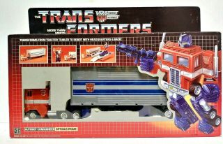 1984 G1 Hasbro Transformers Autobot Commander Optimus Prime W/ Box
