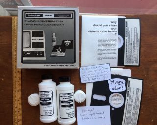Tandy Trs - 80 Radio Shack 5.  25 Universal Disk Drive Head Cleaning Kit 26 - 0407 Vtg
