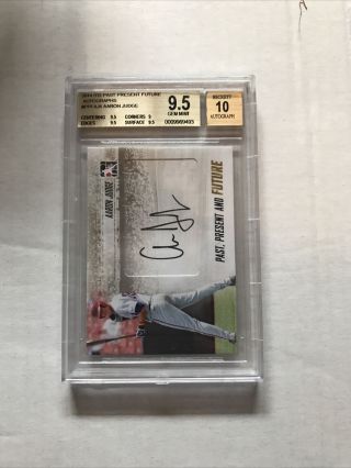 2014 Itg In The Game Aaron Judge Rc Auto Bgs 9.  5/10 Gem Yankees Autograph