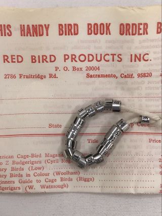 Vintage Aluminum Bird Leg Bands - 20 Qty.  - 1975 - Red Bird Products Inc.