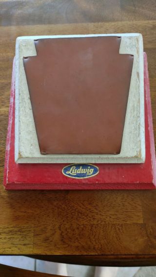 Vintage Ludwig Drum Practice Pad Percussion Wood Rubber Wooden Usa