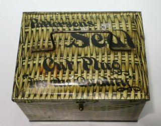 Vintage Patterson Seal Cut Plug Tobacco Tin " Lunch Box "