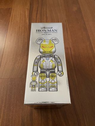 Sorayama X Iron Man Marvel Medicon Toy 400,  100 Bearbrick Set.  USA SELLER 3