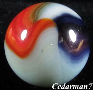 Cedarman7; Awesome Vintage 27/32 " Wet (-) Vitro Agate Shooter Marble Toy