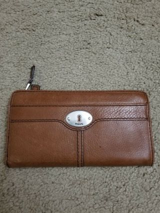 Fossil Long Live Vintage Wallet,  Leather,  Brown