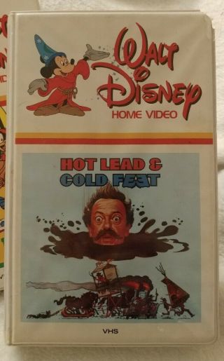 Vtg 1978 Walt Disney Home Video - Hot Lead & Cold Feet Vhs White Clamshell Case