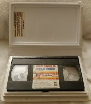 VTG 1978 WALT DISNEY HOME VIDEO - HOT LEAD & COLD FEET VHS WHITE CLAMSHELL CASE 3