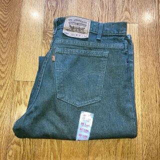 Vintage Levis Orange Tab 550 36x36 Green Jeans Dead Stock With Tags