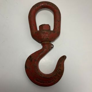 Vintage Crosby Laughlin Cl 5/8 " G 1.  5 Ton (1 - 1/2) Steel Swivel Hook Rigging Pull
