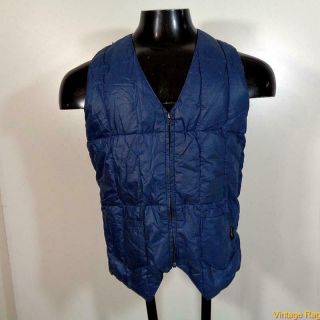 Pacific Trail Vtg Usa Polyester Down Puffer Vest Mens Size S Blue Insulated
