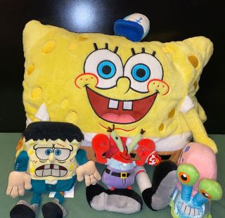2011 SpongeBob SquarePants Pillow Pet Pee - Wees Soft Plush Stuffed Bonus Mr.  Krabs 3