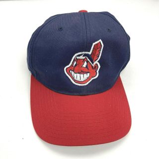 Vintage 90s G Hat Cleveland Indians Chief Wahoo Adjustable Snapback Hat Cap Mlb