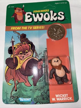 Vtg 1985 Kenner Star Wars Ewoks Tv Cartoon Figure Wicket W.  Warrick “new”