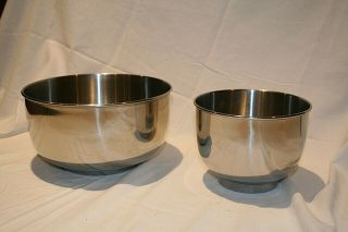 Vintage Sunbeam Stainless Steel Mixing Bowls 9 And 6 Inch Euc Ships