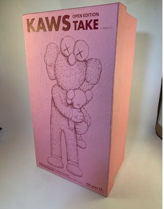 Kaws Take Pink/grey 2020 “open Edition” - Vinyl Figure - Authentic.  Samedayship