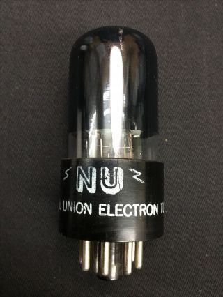 National Union 6sn7gt Black Glass Vacuum Tube Vintage Strong F.  4028 - D