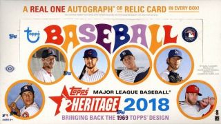2018 Topps Heritage Baseball Hobby Box Blowout Cards