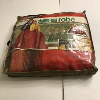 Vintage In Package 50x60 Blanket Throw Jcpenny Tailgate Car Picnic Robe Auto