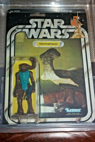 Vintage 1979 Kenner Star Wars 21 Back Hammerhead Graded Afa 75