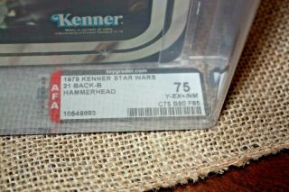 Vintage 1979 Kenner STAR WARS 21 back HAMMERHEAD graded AFA 75 2