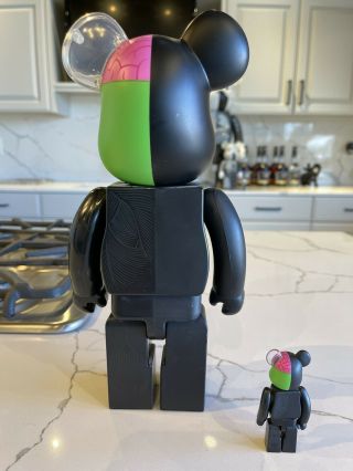 Kaws 100 And 400 Bearbrick (black).  Dissected Companion.  Be@rbrick Medicom Toy