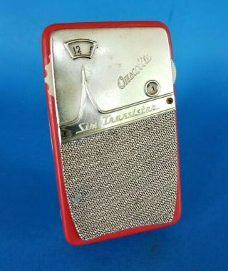 Vintage Omscolite 6 Transistor Radio Portable 9 V