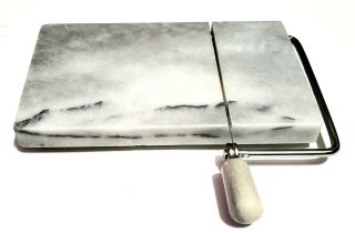 Vintage Marble Cheese Slicer Cutter Kitchen With 2 Extra Wires 8 " X 5 " Slab