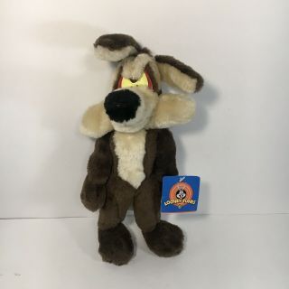 Vintage 1997 Looney Tunes Ace Wile E Coyote Plush Stuffed Toy 11