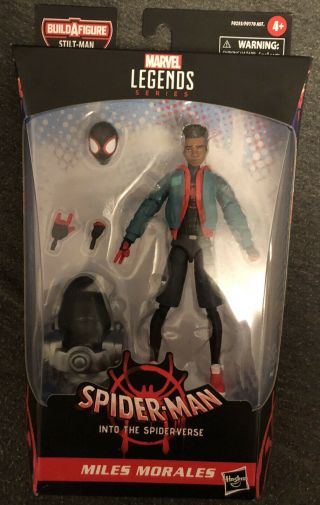 Marvel Legends Miles Morales Spider - Man Into The Spider - Verse In Hand Stilt Man