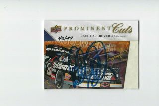 2009 Ud Prominent Cuts Dale Earnhardt Autograph Race Card Legend