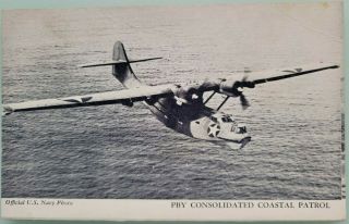 Photo Pby Consolidated Coastal Patrol U.  S.  Navy Wwii Official U.  S.  Vintage 1940s