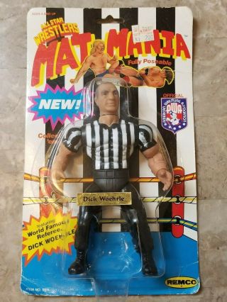 1985 Awa Remco All - Star Wrestling Referee Dick Woehrle Mat Mania Moc -