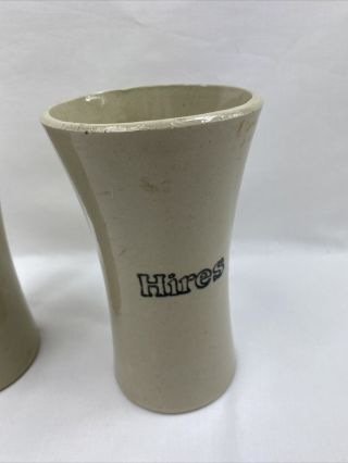 2 Vintage Hires Rootbeer Advertising Heavy Stoneware Mugs 2