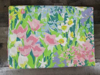 Stevens Utica Chelsea Floral Double Bed Sheet Vintage Tulip Daffodil Iris Usa