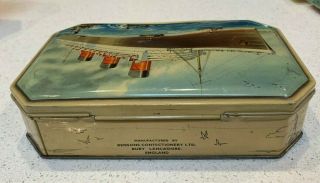 Vintage Antique Benson’s Candies The Queen Mary Ship Advertising Toffee Tin 3
