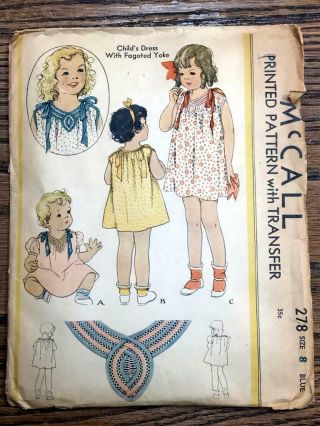 Vintage 1935 Mccall Child 