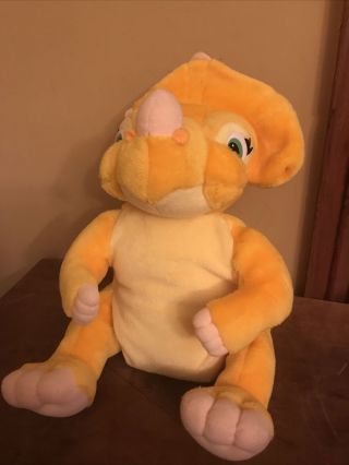 The Land Before Time Cera Yellow Triceratops Dinosaur 13 " Plush 1996 Equity Toys
