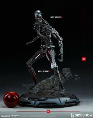 Sideshow Terminator T - 800 Endoskeleton 1:4 Maquette Arnold Schwarzenegger Statue