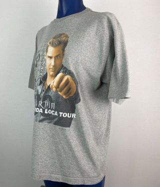 Vintage Ricky Martin T Shirt Mens XL Livin La Vida Loca Tour Concert Tee 2000 3