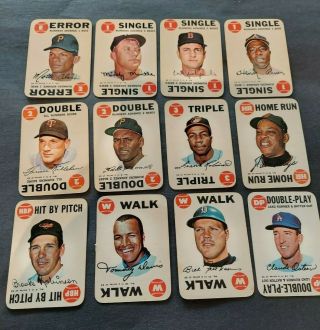 1968 Topps Game Insert Complete Set Of 33 Baseball Cards