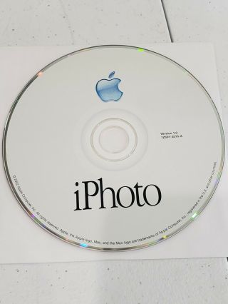 Vintage 2002 Iphoto 1 V1.  0 Mac Macintosh Software Install Disc Cd