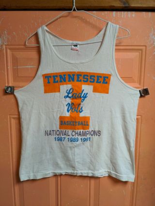 Vintage Tennessee Lady Vols National Championship Tank Top Shirt Size Large 1991