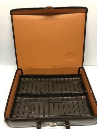 Vintage Bmi Beaux Merzon Cassette Tape Holder Storage Carry Suitcase - 30 Tapes