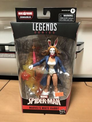 Spider - Man Marvel Legends 6 " White Rabbit Action Figure & Demogoblin Baf
