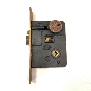 Vtg Antique Corbin 01839 Rh Entry Door Mortise Lock Cylinder Hardware / No Key