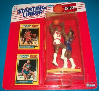 1989 Michael Jordan Chicago Bulls One On One Isiah Thomas Starting Lineup Slu