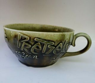 Vintage Pottery Hand Crafted Snack Bowl Mug Snacks Nuts Chips Pretzels Popcorn